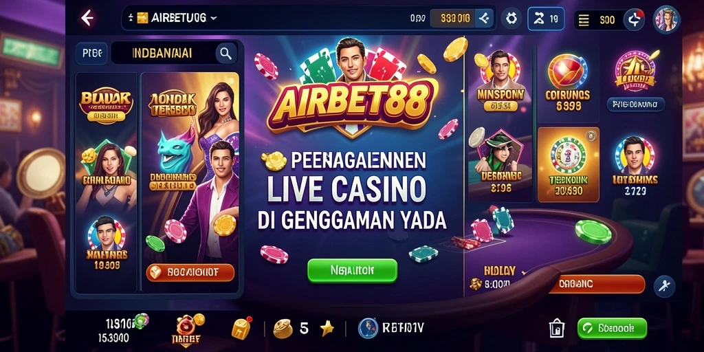Tampilan menarik dari gameplay Live Casino AIRBET88 yang mengasyikkan.