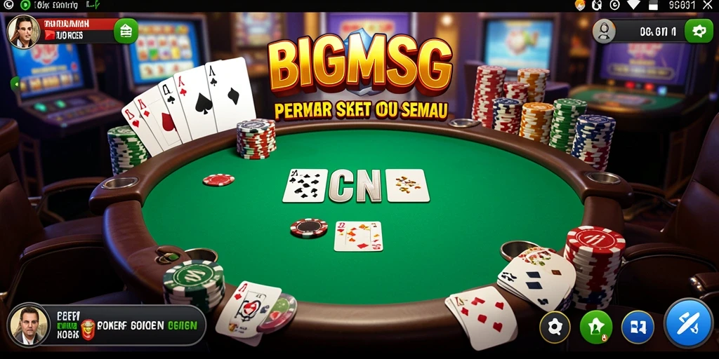 Gameplay poker seru dengan grafik menarik di BIGMSG.