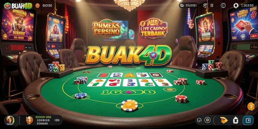 Tampilan gameplay BUAH4D dalam suasana Live Casino yang menarik.