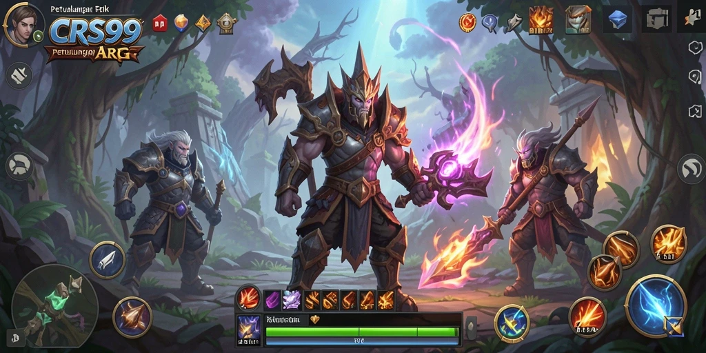 Screenshot gameplay ARPG di CRS99 dengan pertarungan yang menegangkan.