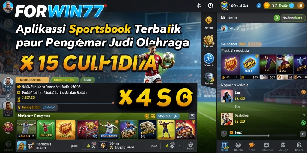 Tampilan gameplay sportsbook yang menarik dan informatif.