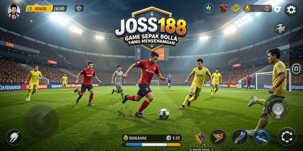 Tampilan permainan JOSS188 dengan aksi sepak bola yang mendebarkan.