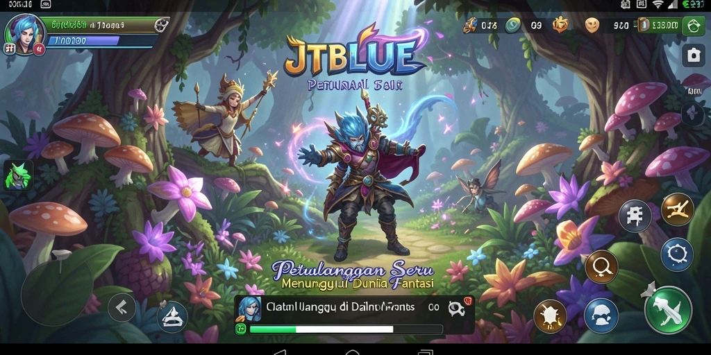 Tampilan menarik dari gameplay petualangan JTBLUE yang seru.