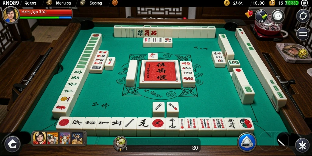 Screenshot utama KNO89 yang menampilkan keseruan gameplay Mahjong.