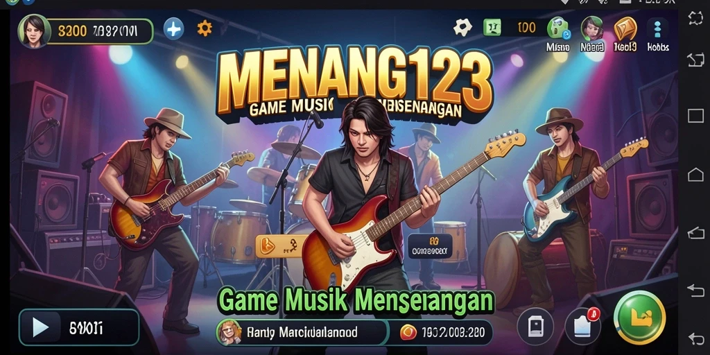 Tampilan gameplay <strong>MENANG123</strong> yang memukau dengan tantangan musik yang seru.