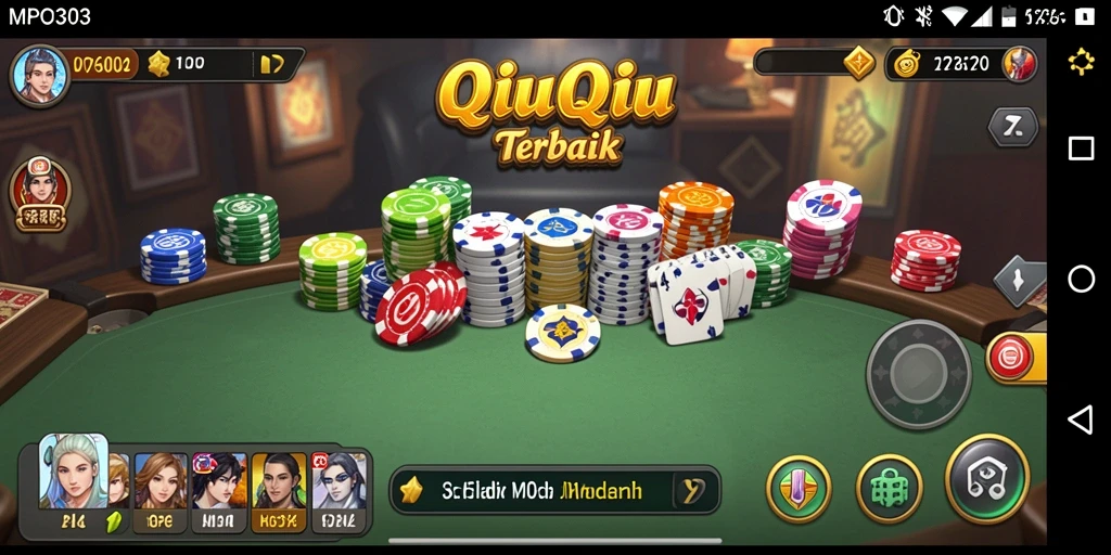 Tampilan gameplay QiuQiu yang menarik dan penuh strategi.