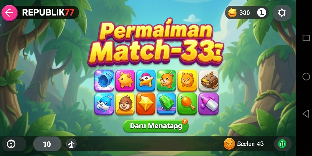 Tampilan gameplay seru dan menantang dari REPUBLIK77.
