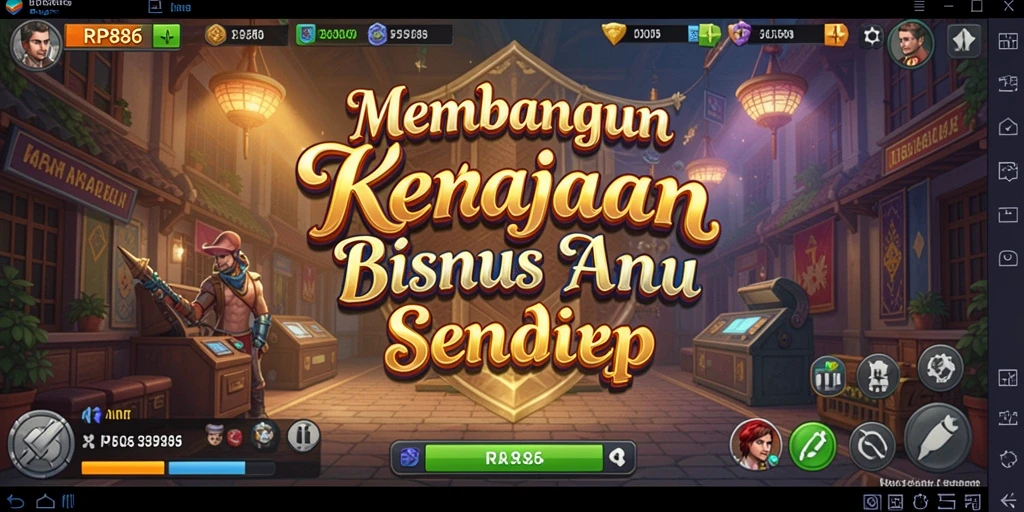 Tampak gameplay RP886 yang menantang dalam membangun dan mengelola bisnis.