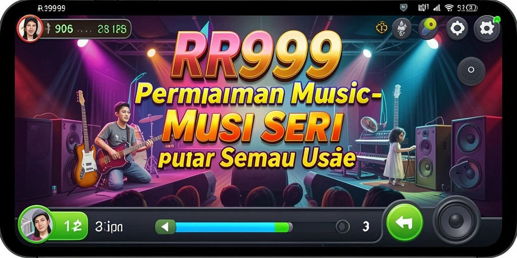 Tampilan gameplay RR999 dengan grafis menawan dan alunan musik.