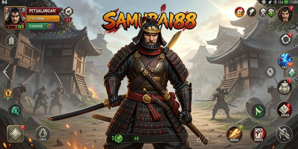 Screenshot gameplay SAMURAI88 yang menunjukkan aksi seru dan grafis menawan.
