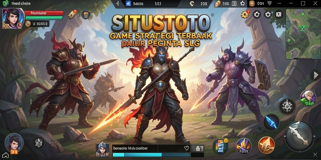 Tangkap layar utama SITUSTOTO menampilkan aksi gameplay SLG yang dinamis.