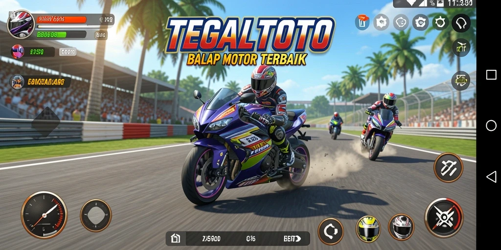 Gameplay seru balap motor di TEGALTOTO.