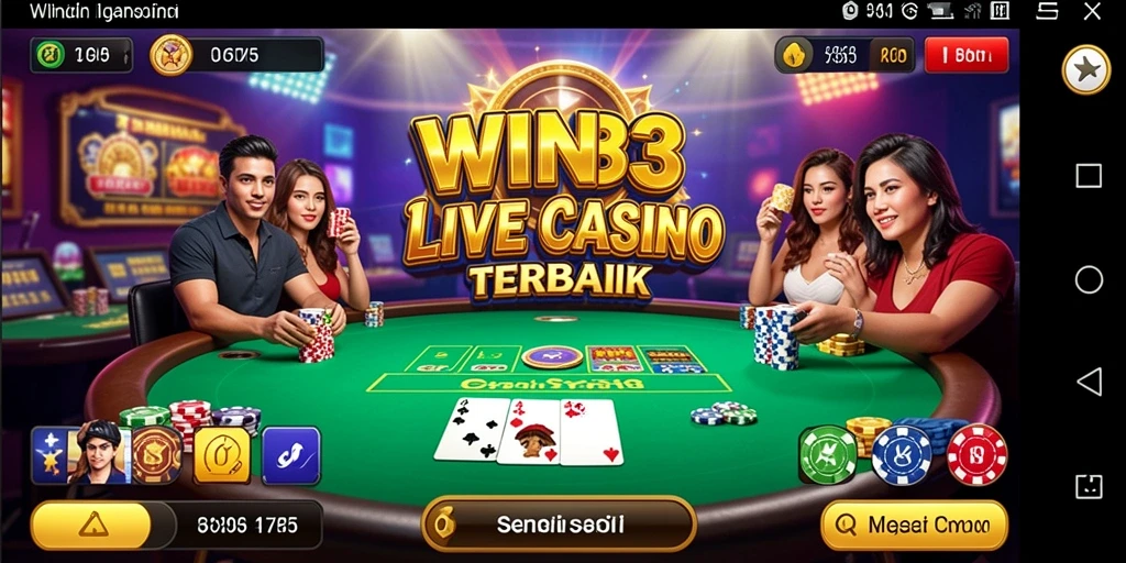 Tampilan gameplay intens di WIN33 dengan dealer langsung dan suasana kasino.