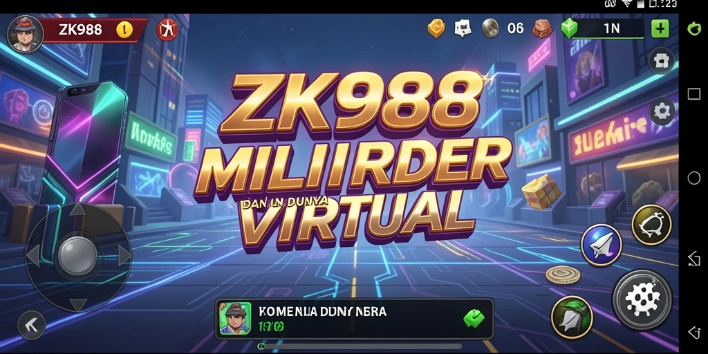 Screenshot ZK988 menampilkan pemain mengelola bisnis dengan strategi yang matang.
